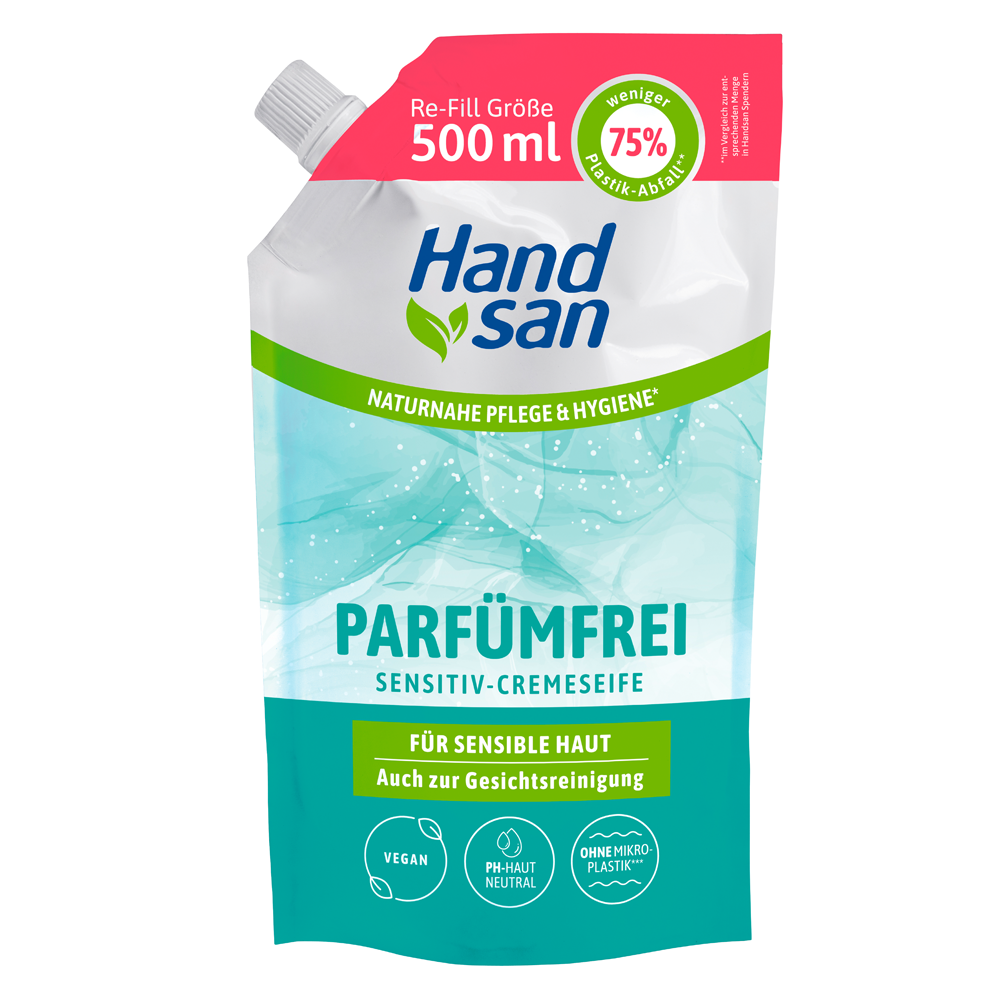 Handsan Sensitive Cremeseife NachfÃ¼llbeutel 500 ml 
