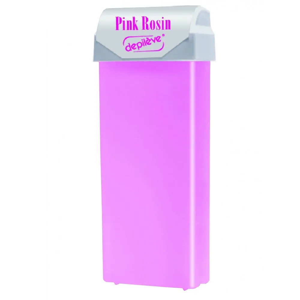 depileve Wachspatrone Pink Rosin Wax mit breitem Rollaufsatz 100 ml 
