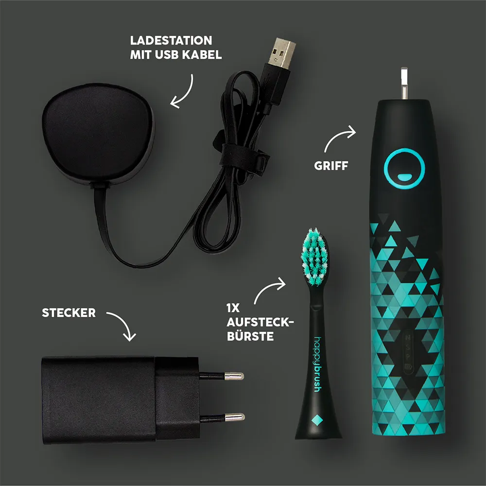 Happybrush ECO Vibe 3 Schwarz/Mint 3 Happybrush ECO Vibe 3 Schwarz/Mint