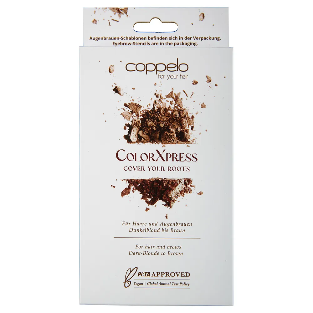coppelo ColorXpress Grauhaarabdeckung Dunkelblond Braun Vegan 