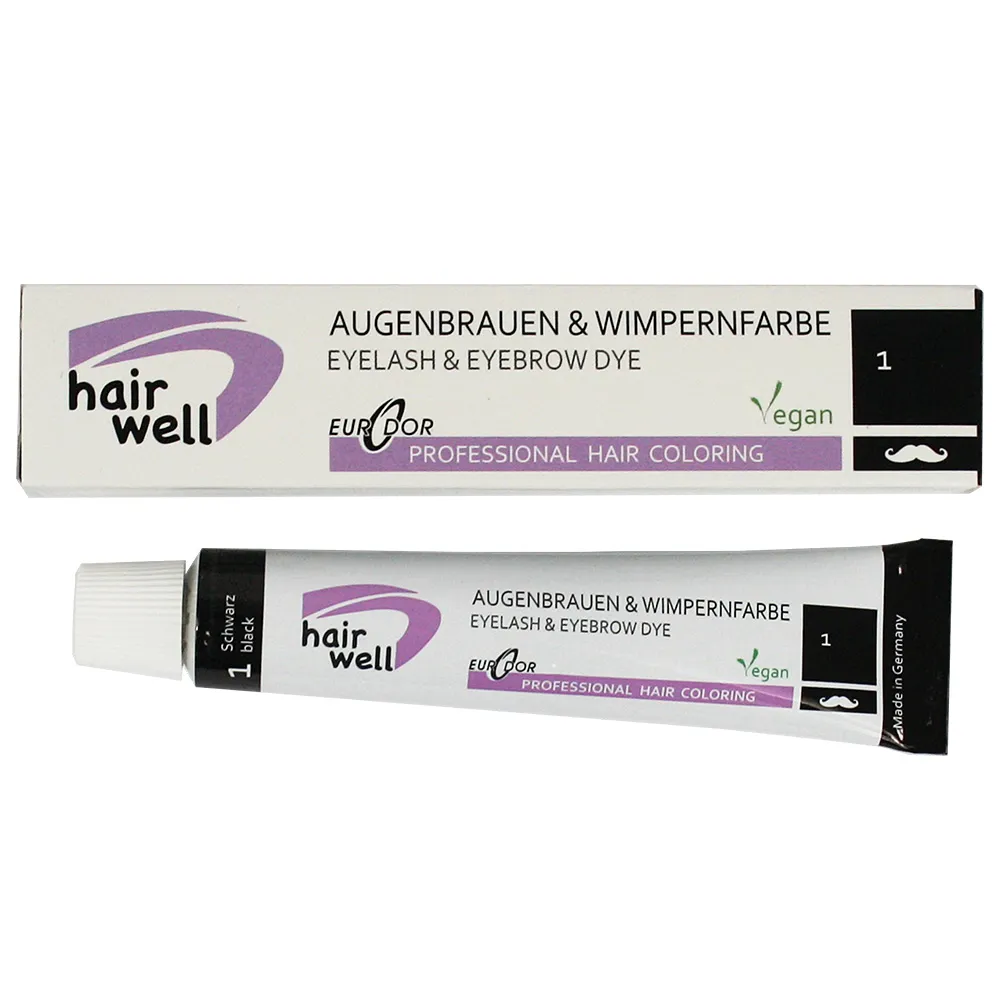 Hairwell Augenbrauen- und Wimpernfarbe Nr. 1 Schwarz 20 ml 