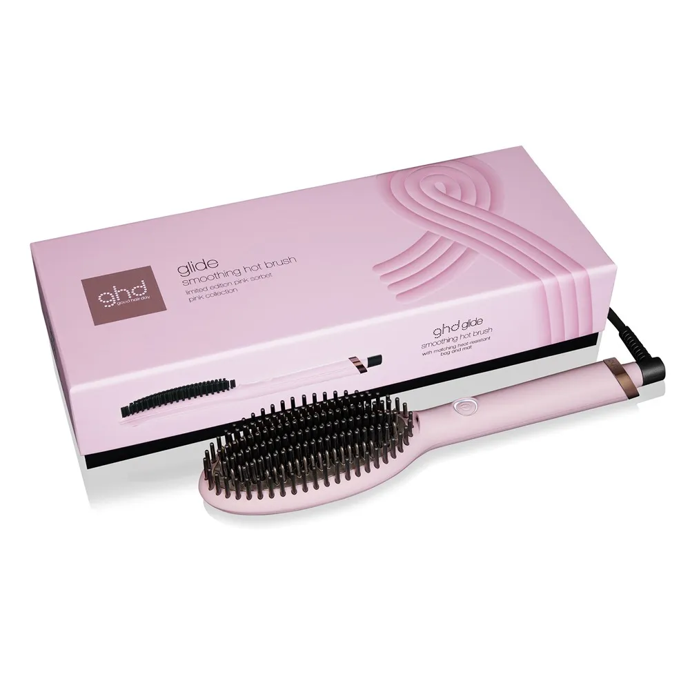 ghd glide Hot Brush Limited Edition in Pink-Sorbet 1 ghd glide Hot Brush Limited Edition in Pink-Sorbet
