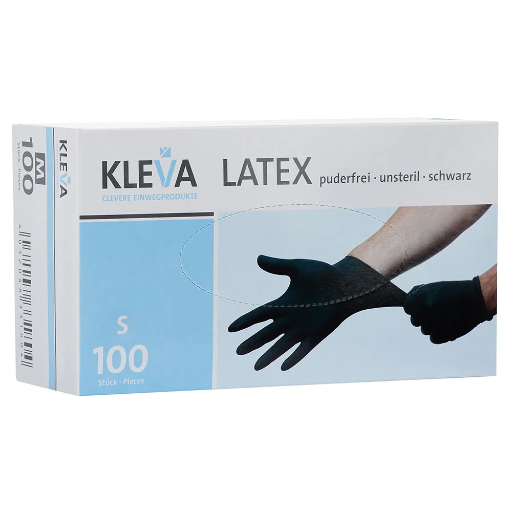 Kleva Latex-Handschuhe Gr??e S Schwarz 100 StÃ¼ck 