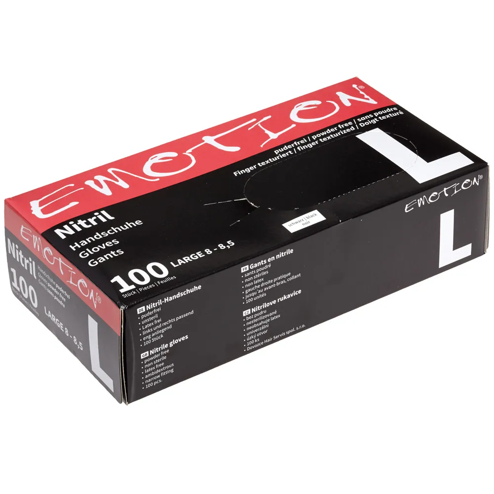 Efalock Nitril Handschuhe L schwarz 100 StÃ¼ck 
