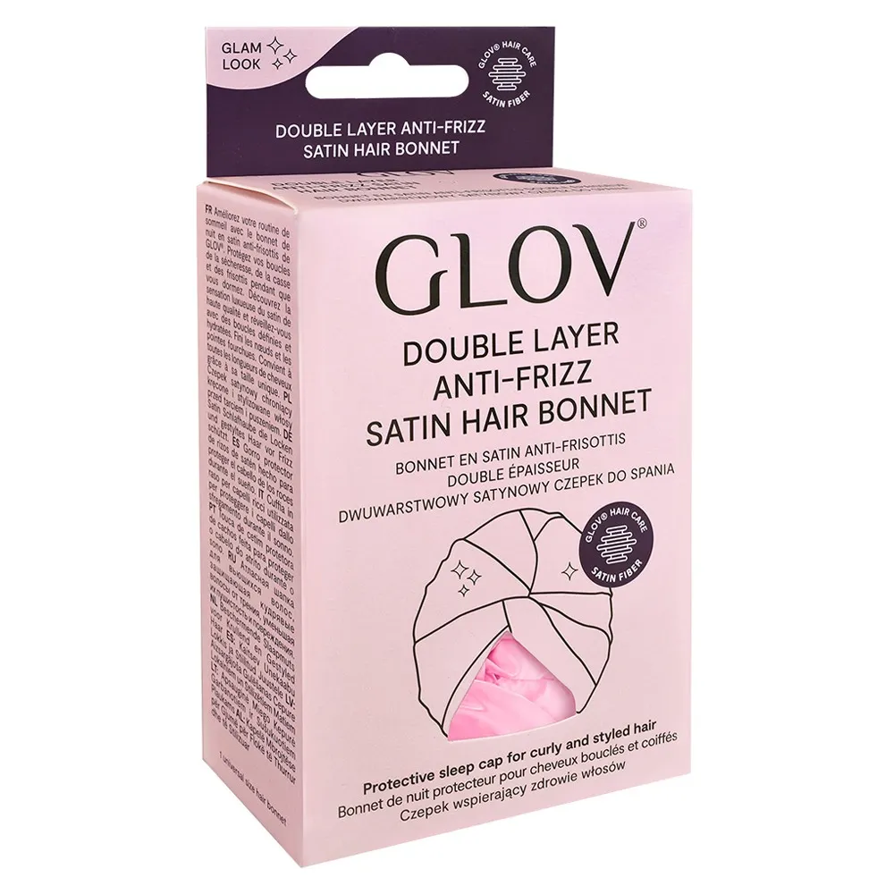 GLOV Double Layer Anti-Frizz Satin Hair Bonnet - Rose 
