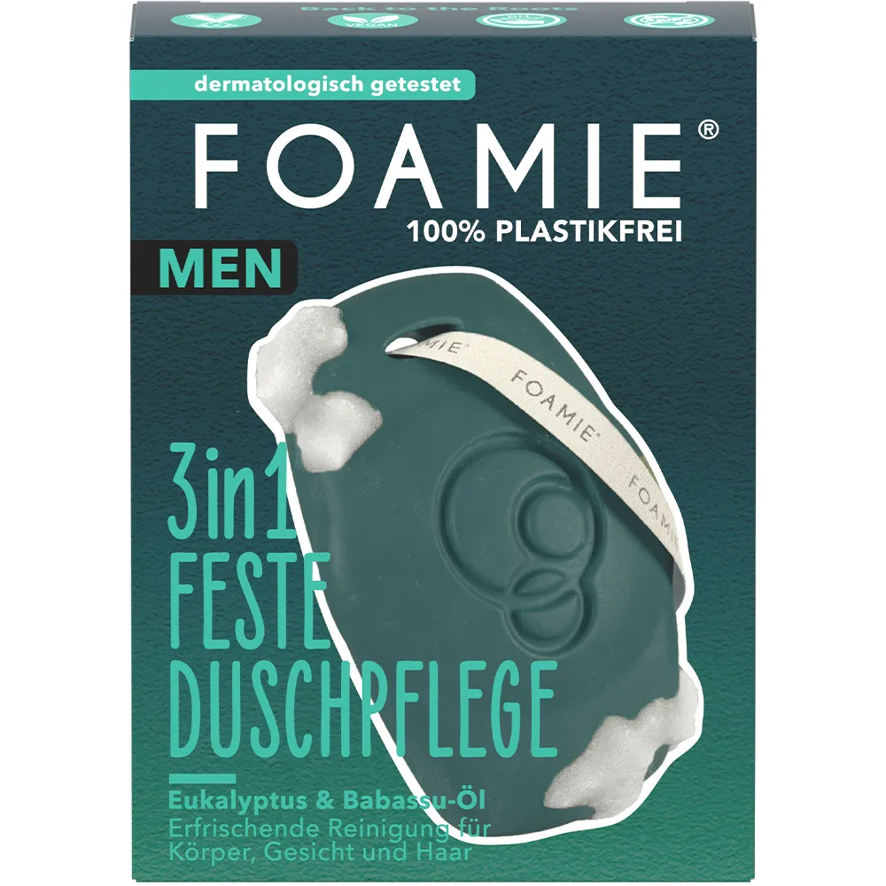 FOAMIE Men 3in1 Feste Duschpflege Back to the roots 