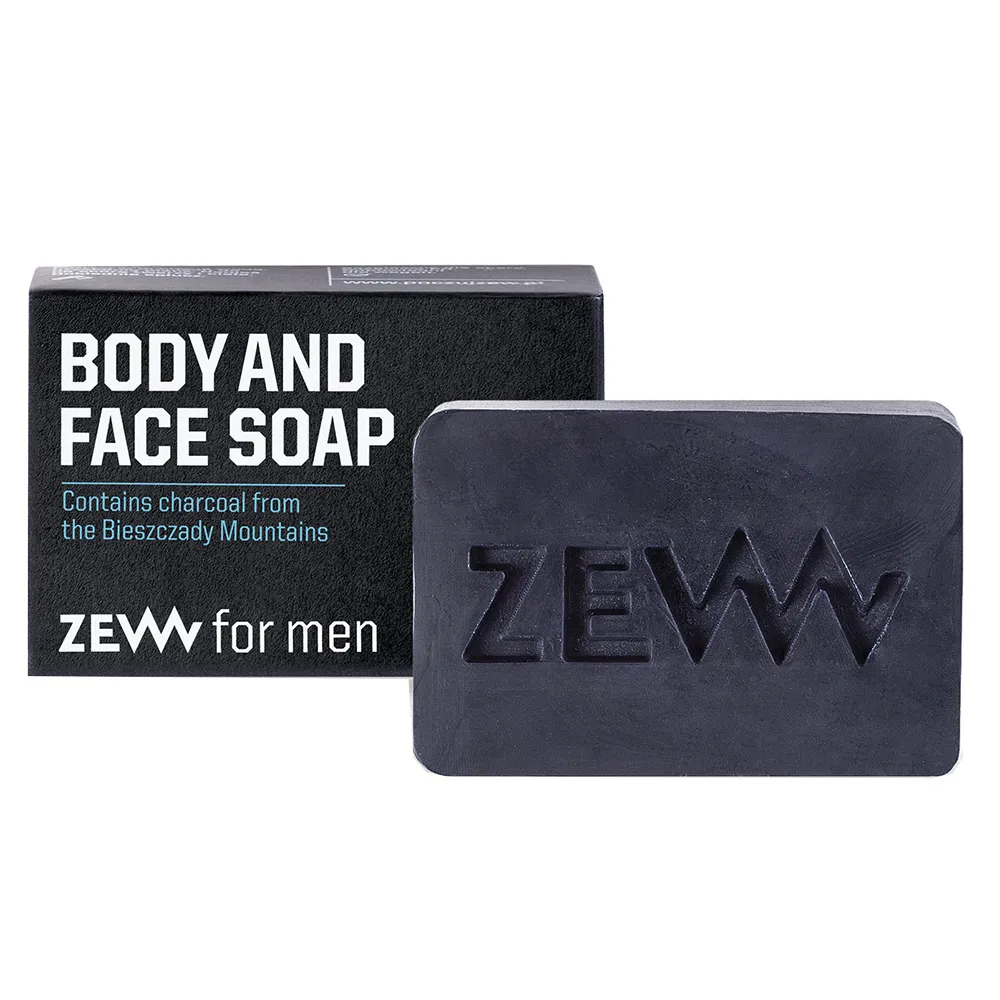 ZEW for Men Face and Body Soap with Charcoal 85 g 