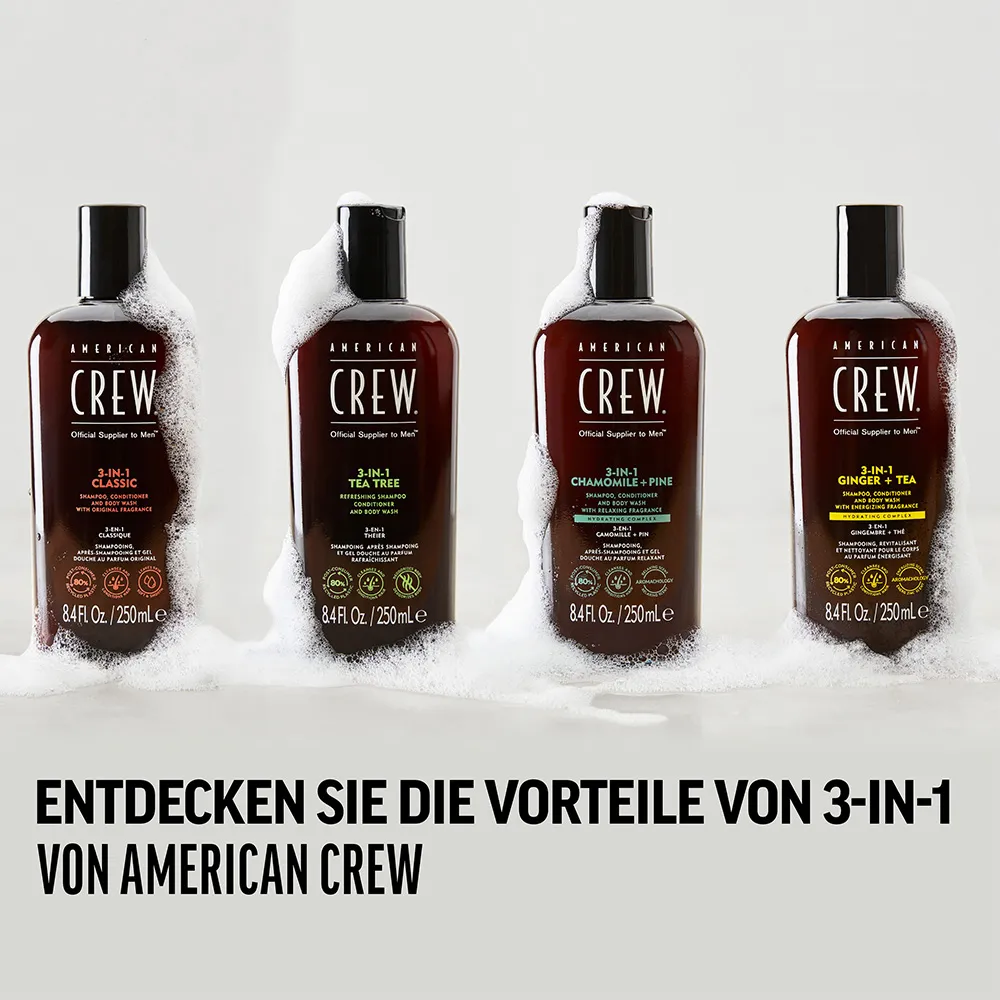 American Crew Ginger & Tea Energizing 3-in-1 Shampoo 250 ml 2 American Crew Ginger & Tea Energizing 3-in-1 Shampoo 250 ml