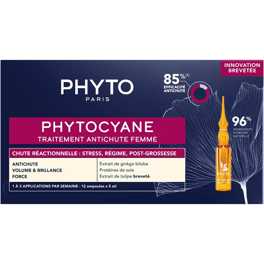 Phyto Phytocyane Ampullen-Kur Reaktiver Haarausfall Frau 