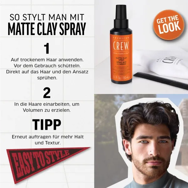 American Crew Matte Clay Spray 150 ml 4 American Crew Matte Clay Spray 150 ml