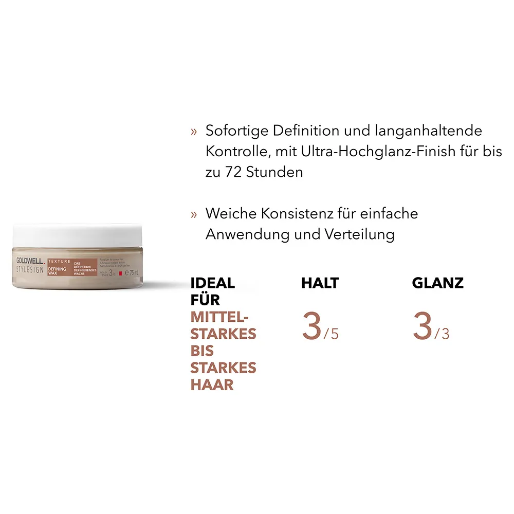 Goldwell Stylesign Texture Definierendes Wachs 75 ml 2 Goldwell Stylesign Texture Definierendes Wachs 75 ml