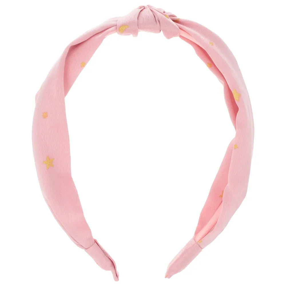 Solida Haarrreif Turban rosa Sterne 2 Solida Haarrreif Turban rosa Sterne