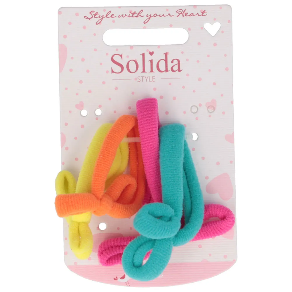Solida Zopfabbinder Uni Schleife bunt 4 Stk. 