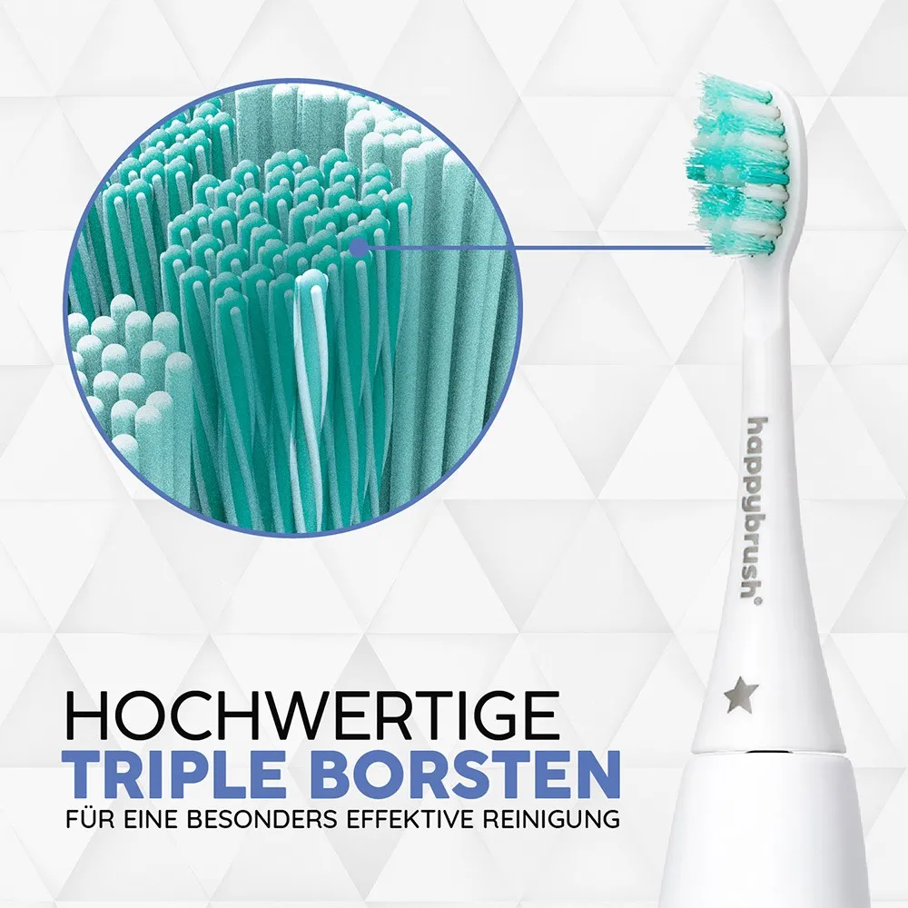 Happybrush Aufsteckbürste V3+ (Agnes) 3 Stück 2 Happybrush Aufsteckbürste V3+ (Agnes) 3 Stück