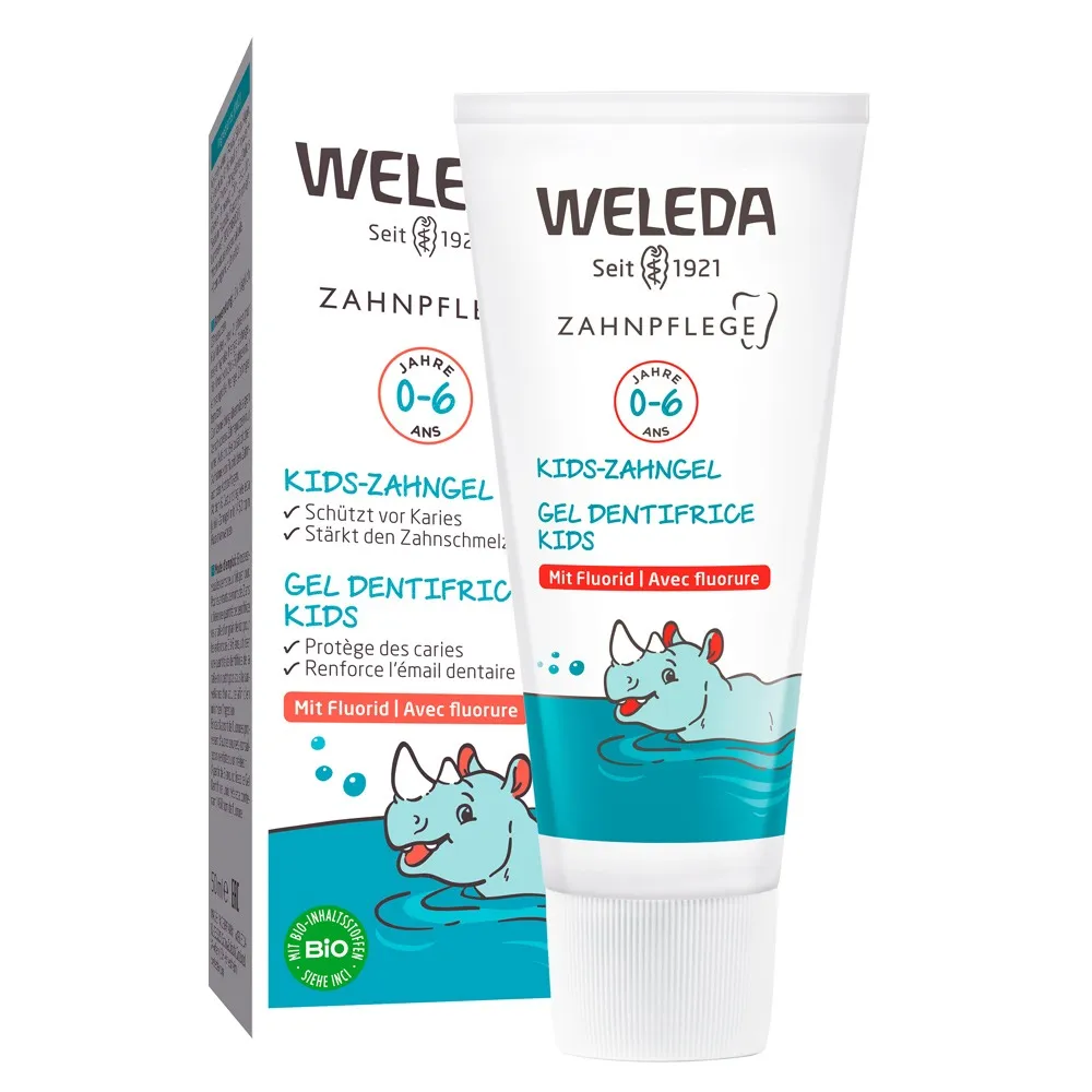 Weleda Kids-Zahngel mit Fluorid 50 ml 2 Weleda Kids-Zahngel mit Fluorid 50 ml