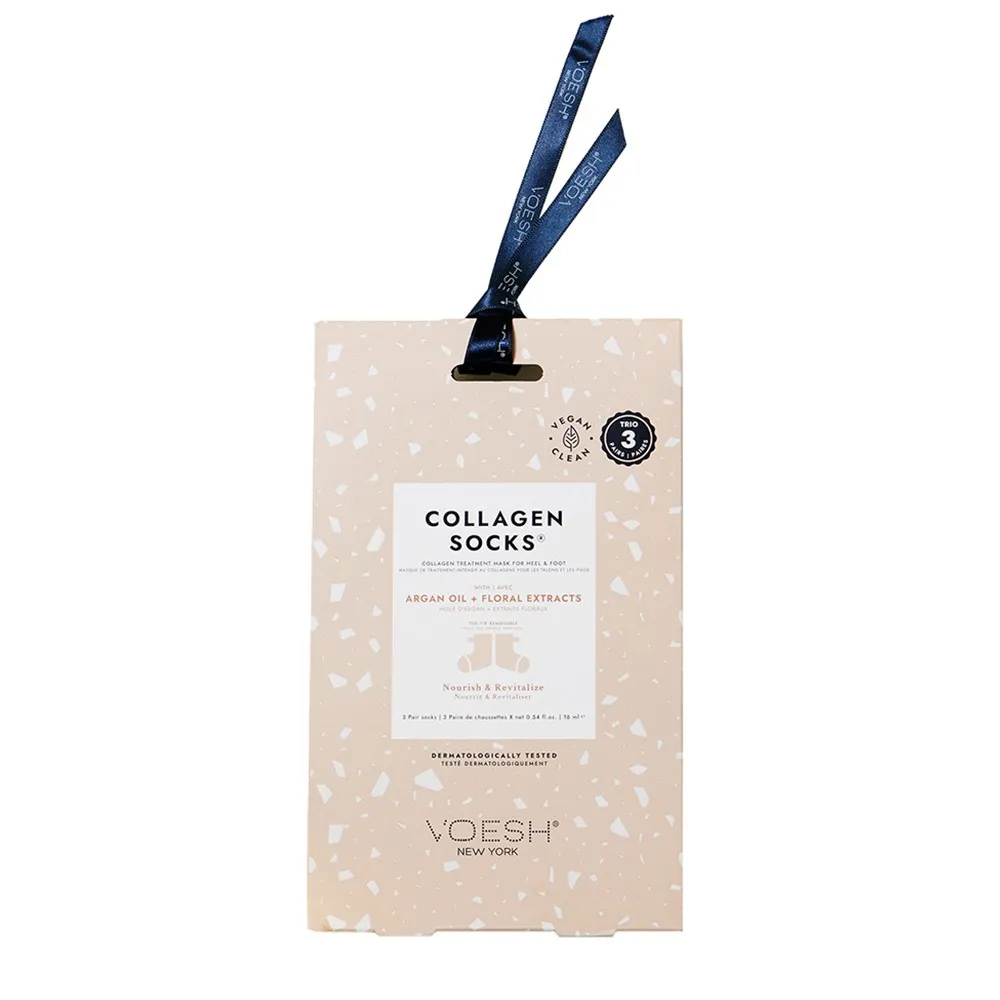 VOESH Collagen Socks Trio - Argan Oil & Floral Ext 