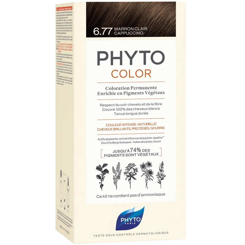 Phyto Phytocolor 6.77 Hellbraun Cappucino Pflanzliche Haarcoloration 