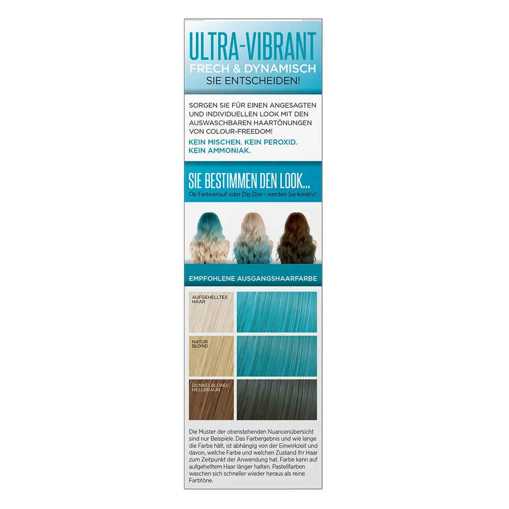 Colour Freedom Ultra Vibrant Tropical Aqua 150 ml 2 Colour Freedom Ultra Vibrant Tropical Aqua 150 ml