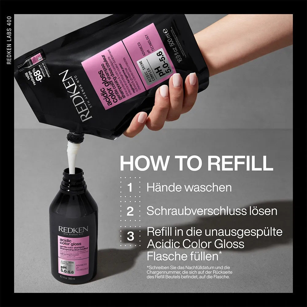 Redken Acidic Color Gloss Shampoo Refill Pouch 500 ml 6 Redken Acidic Color Gloss Shampoo Refill Pouch 500 ml