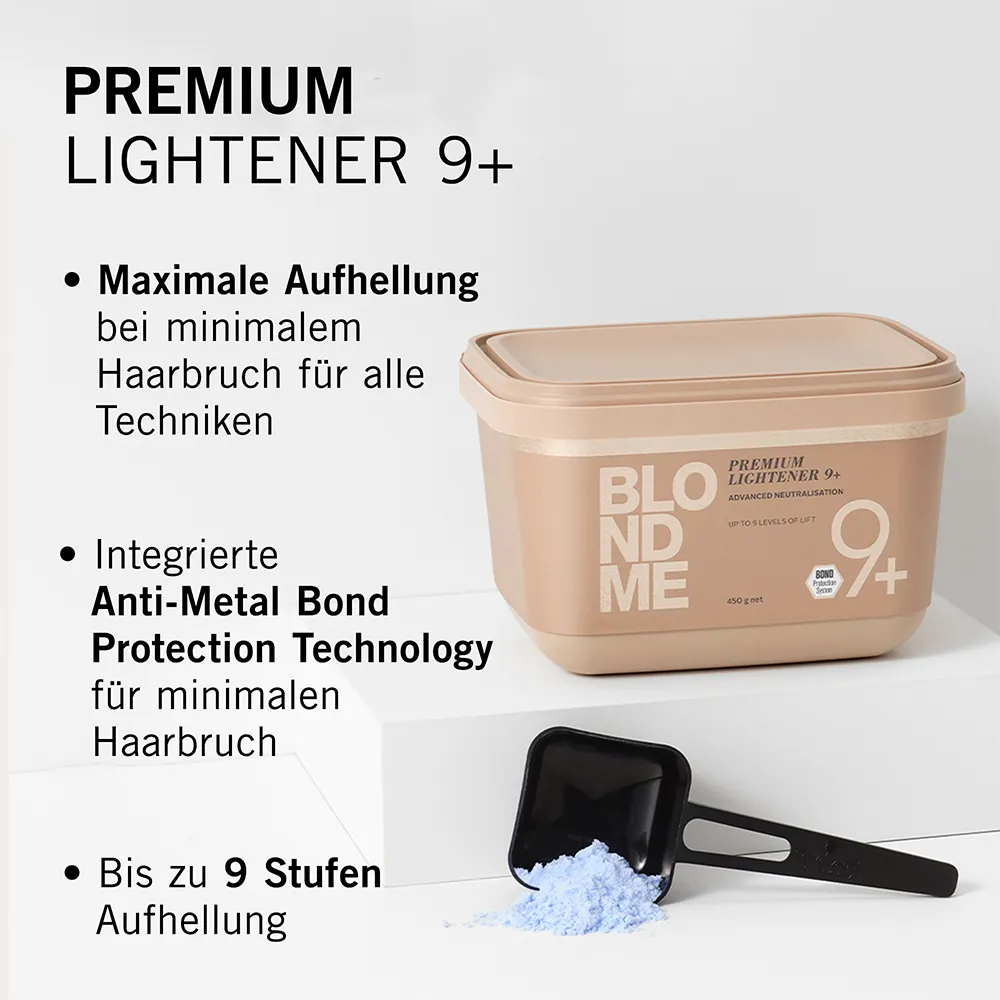 Schwarzkopf Blondme Premium Aufheller 9+ 450 g 3 Schwarzkopf Blondme Premium Aufheller 9+ 450 g