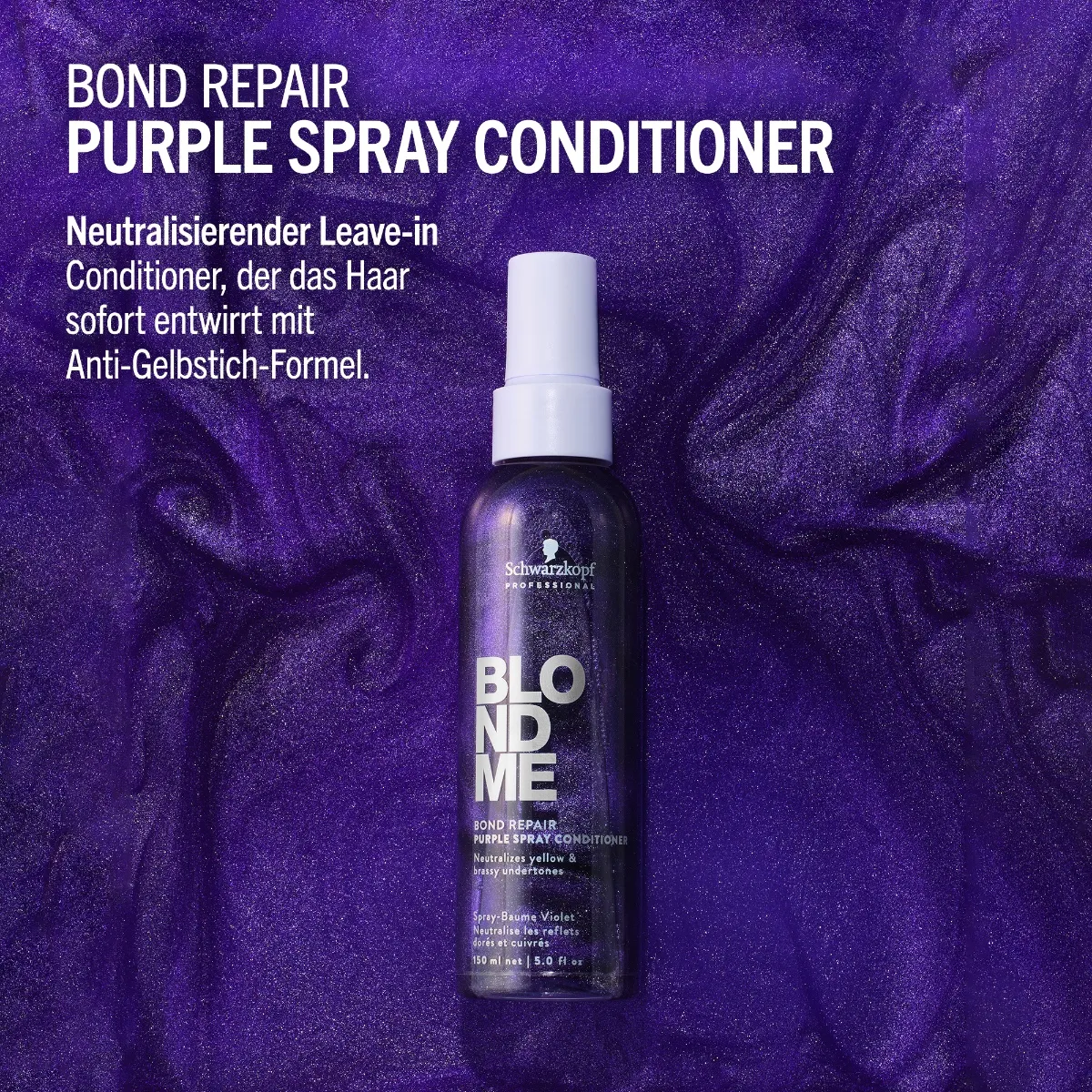 Schwarzkopf Blondme Purple Toning Spray Conditioner 150 ml 2 Schwarzkopf Blondme Purple Toning Spray Conditioner 150 ml