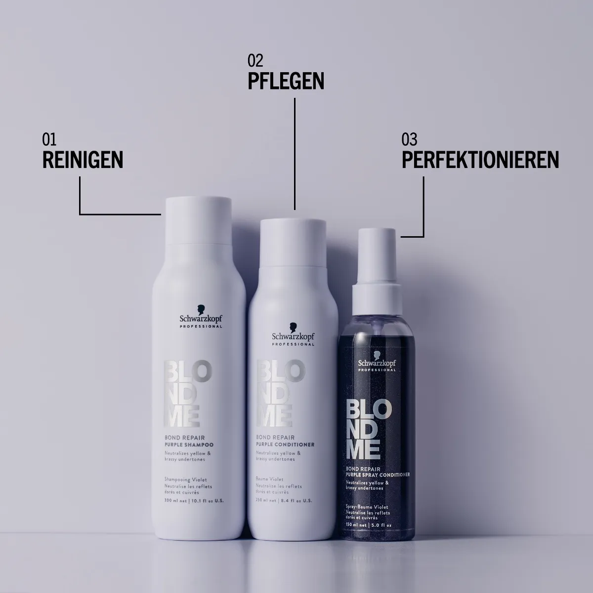 Schwarzkopf Blondme Purple Toning Spray Conditioner 150 ml 7 Schwarzkopf Blondme Purple Toning Spray Conditioner 150 ml