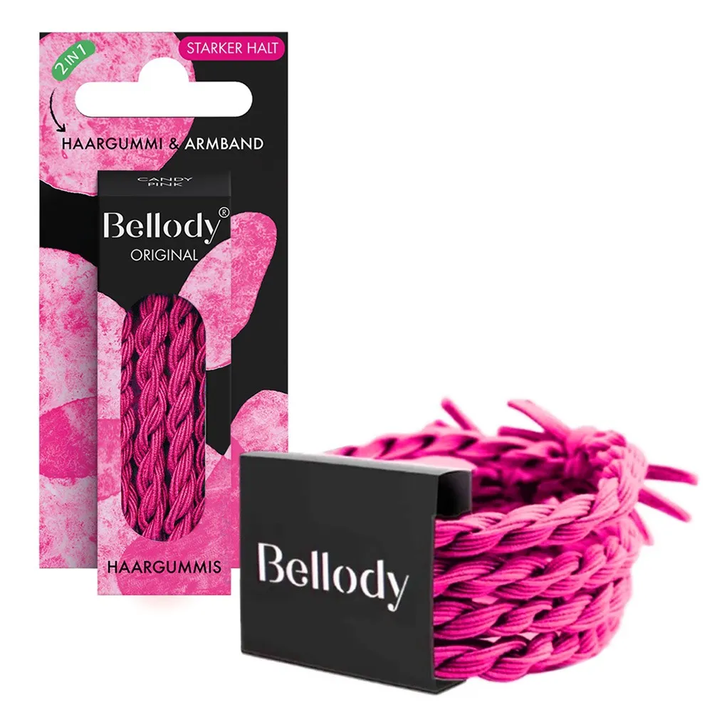 Bellody Original Haargummis Candy Pink 4 StÃ¼ck 