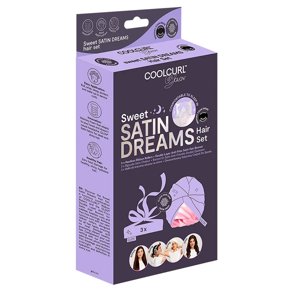 GLOV COOLCURL Sweet Dreams Satin Set - Pink 