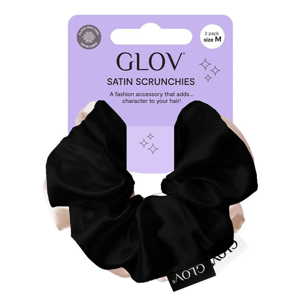 GLOV Scrunchies 2 Pack M - Champagne & Black 