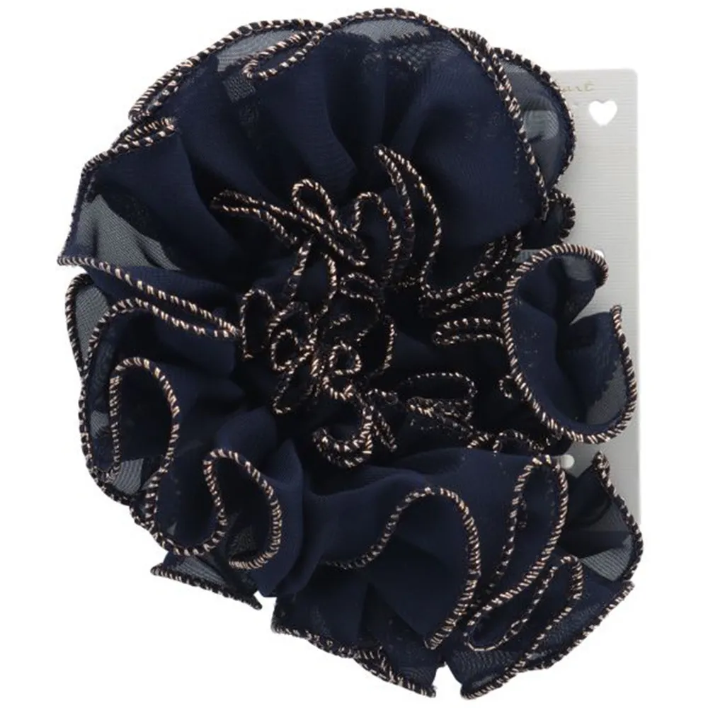 Solida Scrunchie mit Kontrastnaht dunkelblau 