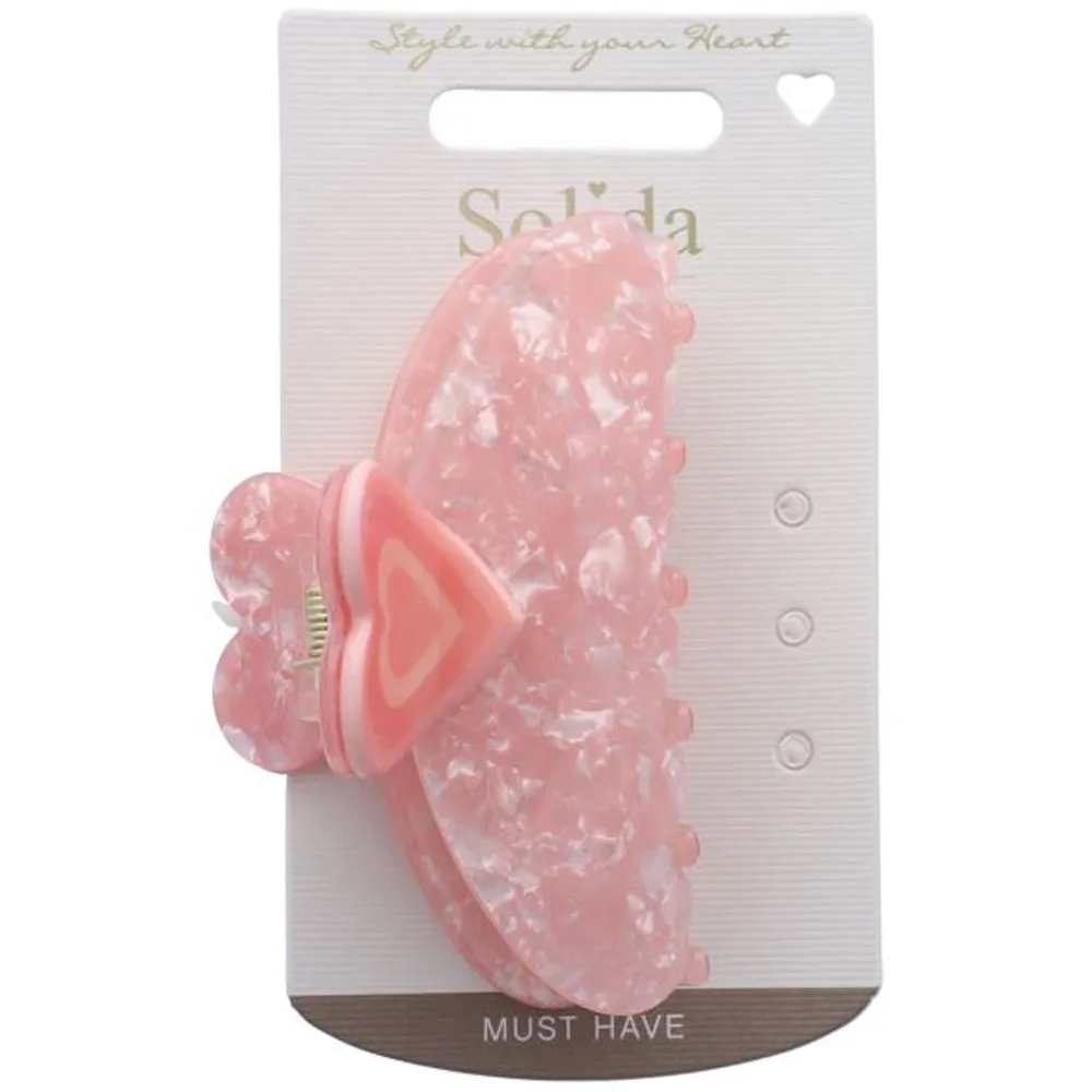 Solida Haarklammer Herz rosa 1Stk. 