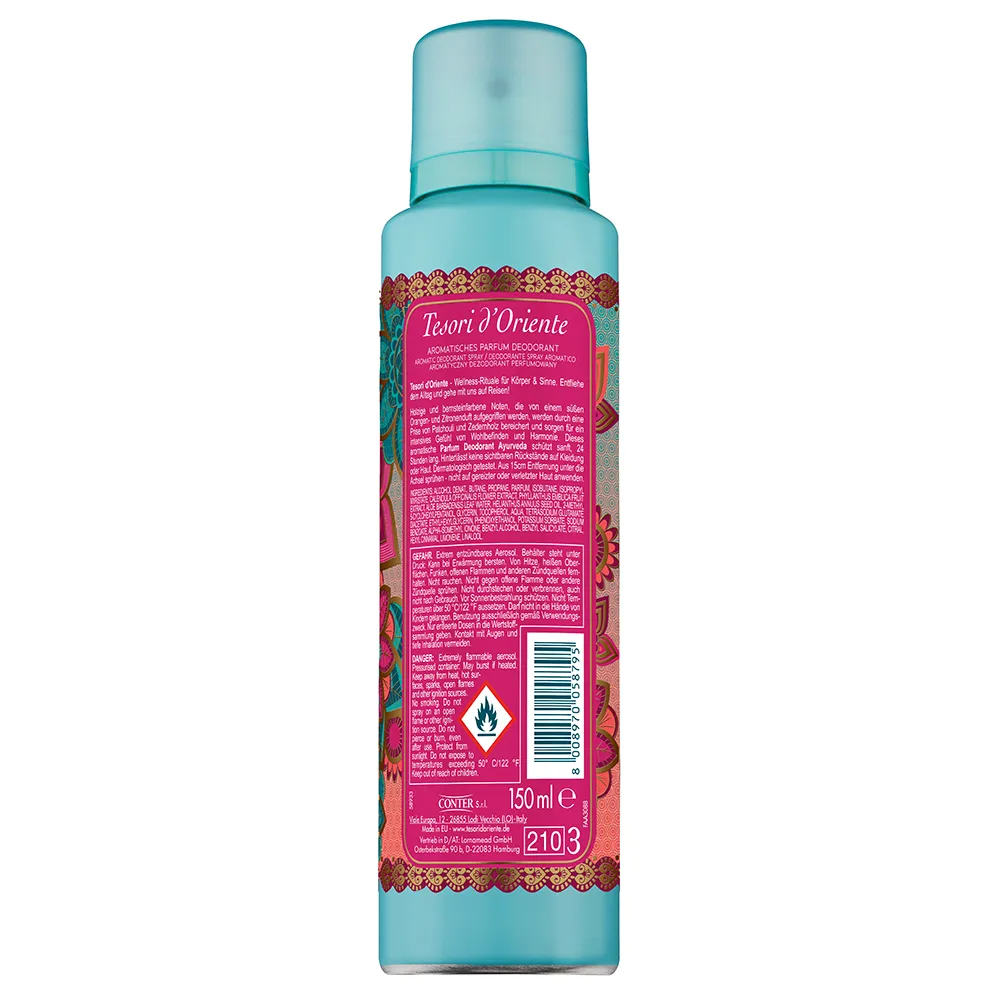 Tesori dâ² Oriente Parfum Deodorant Ayurveda 150 ml 2 Tesori dâ² Oriente Parfum Deodorant Ayurveda 150 ml